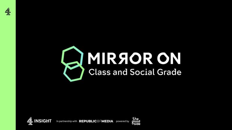 A title slide for Channel 4's Mirror on Class and Social Grade report