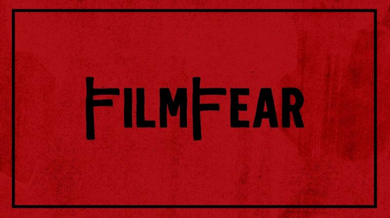 It is a dark red background with the words FILM FEAR capitalised in the middle in black text.