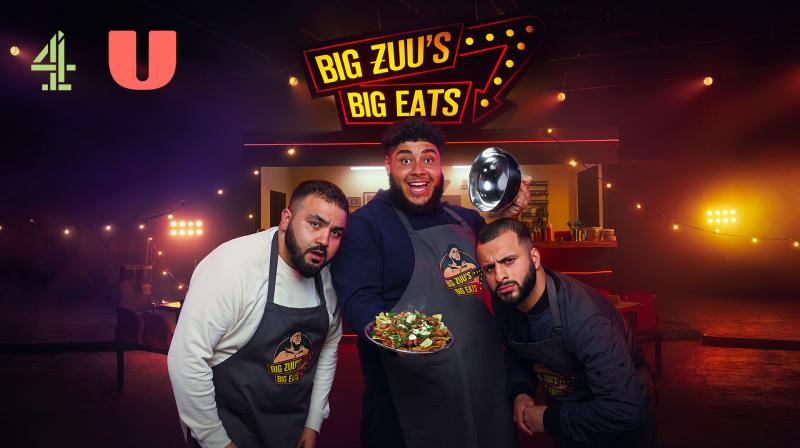 An image of the cast of Big Zuu's Big Eats with the 4 and U logos