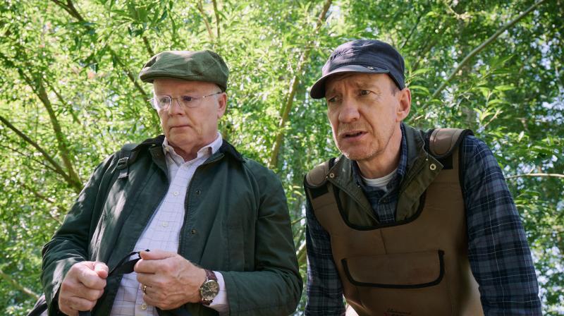 Jason Watkins and David Thewlis look concerned