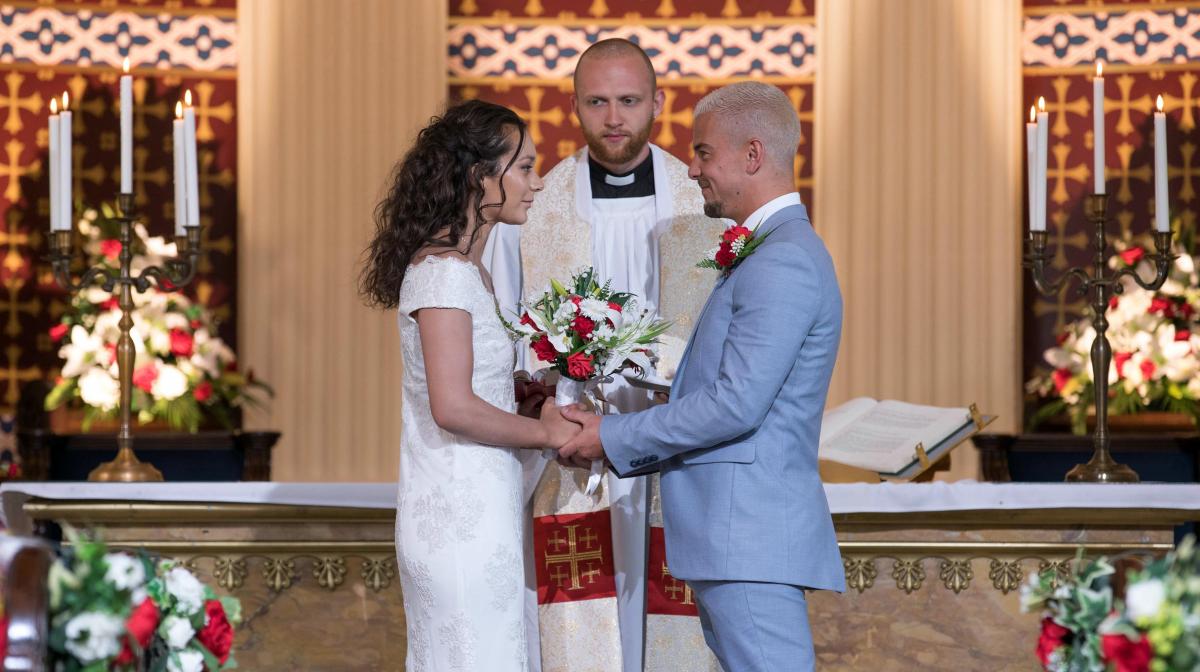 Hollyoaks Joel and Cleo wedding