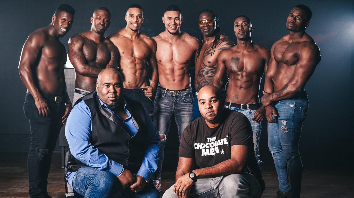 Strip group The Chocolate Men featured in The Black Full Monty
