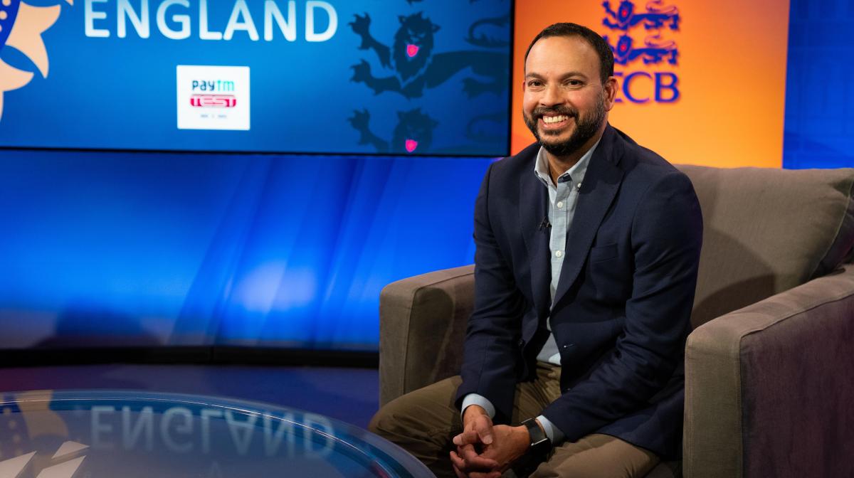 Rishi Persad presents Channel 4's Test series coverage
