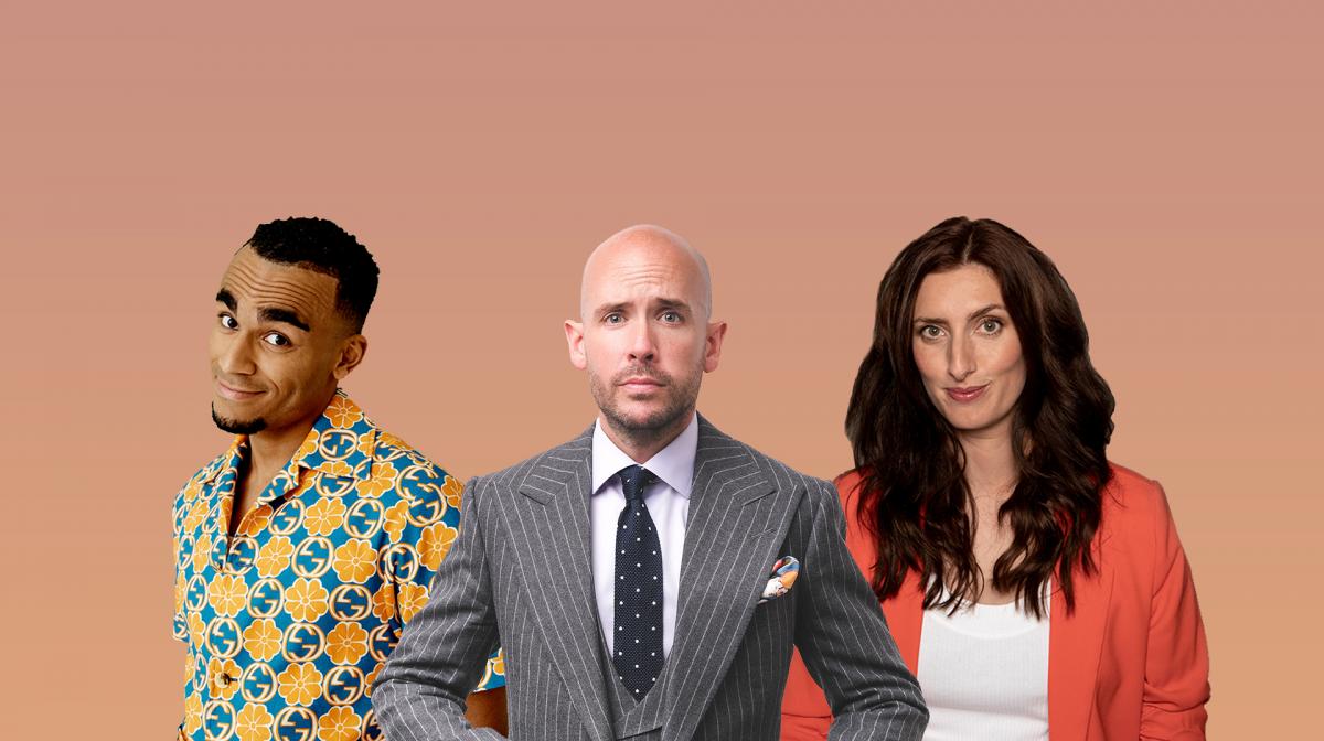 Complaints Welcome hosts Munya Chawawa, Tom Allen and Jessica Knappett