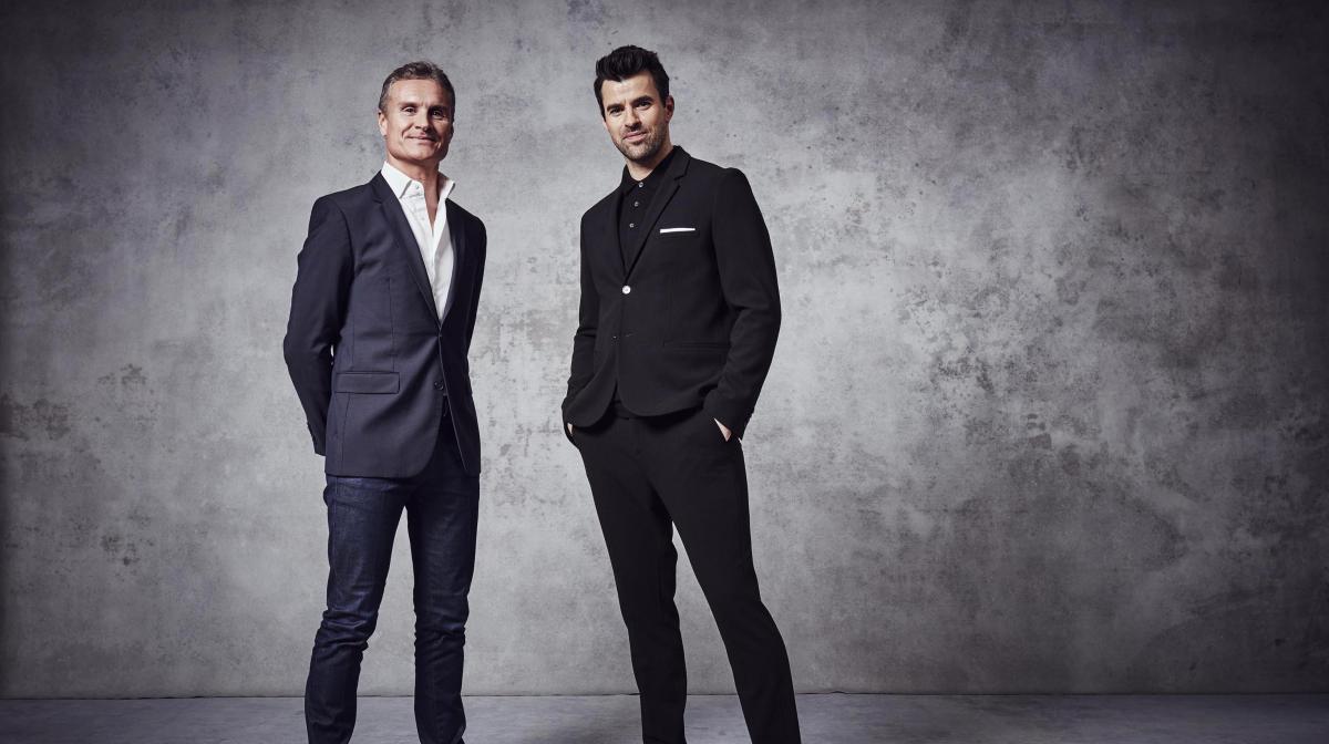 Channel 4's Formula 1 presenters David Coulthard and Steve Jones