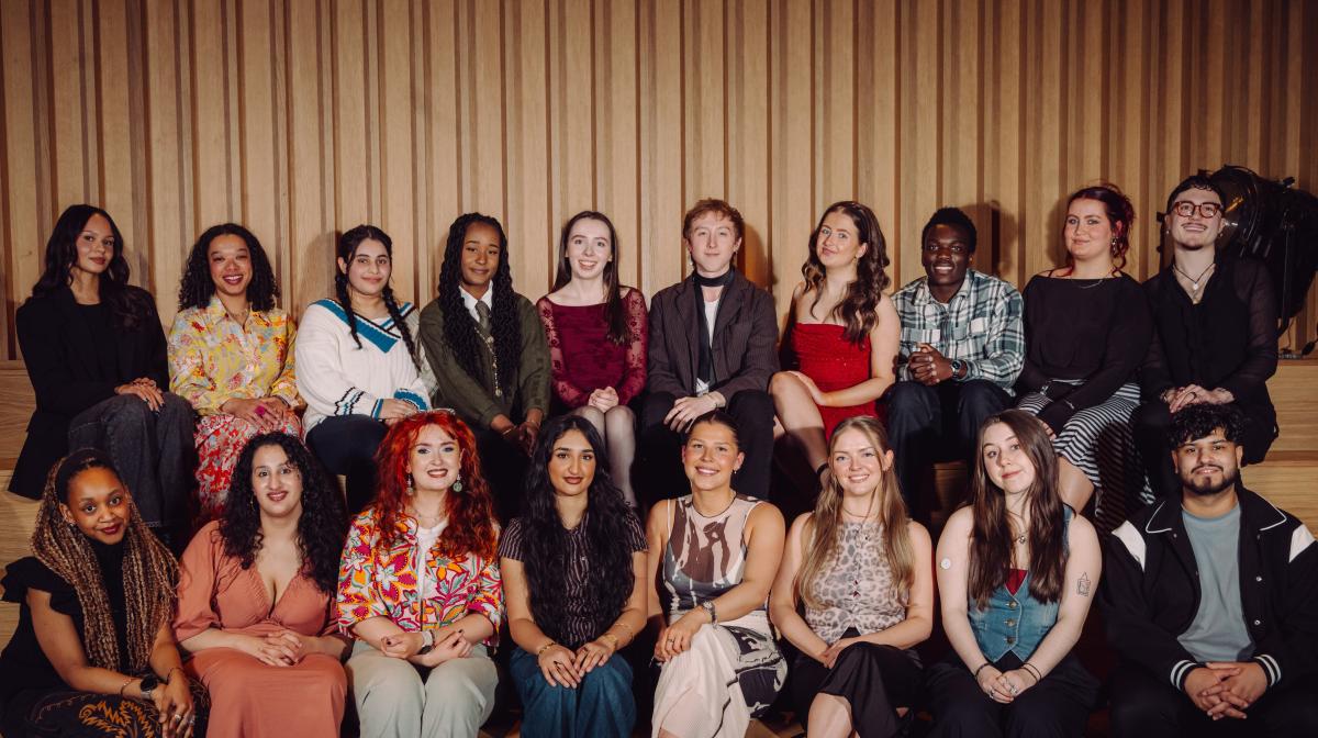 An image of the graduates at the event