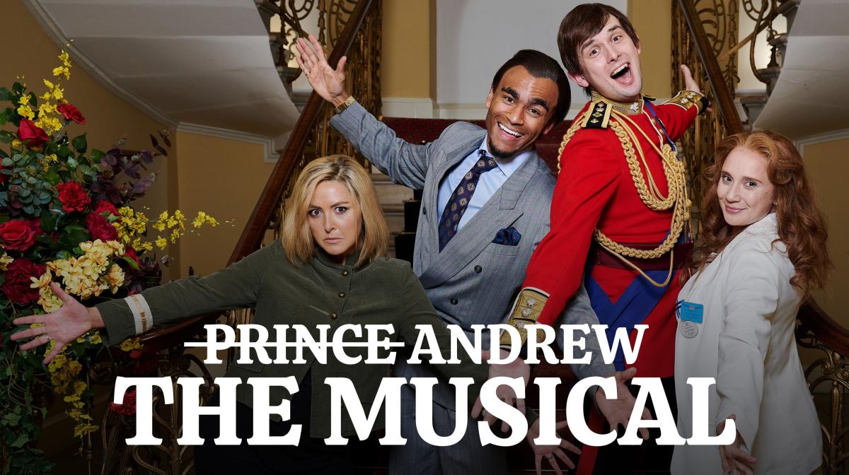 Actors pose for a publicity shot for Andrew the Musical