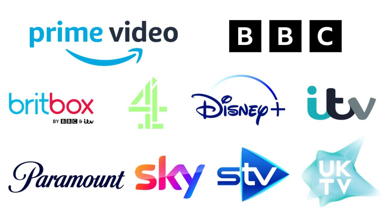 Amazon Prime Video, BBC, Britbox, Channel 4, Disney, ITV, Paramount, Sky, STV & UKTV ​ ​  ​