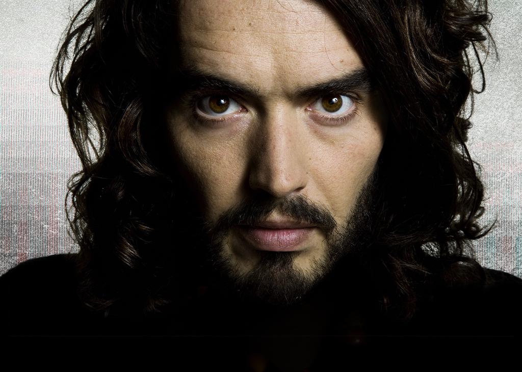 Russell Brand close up head